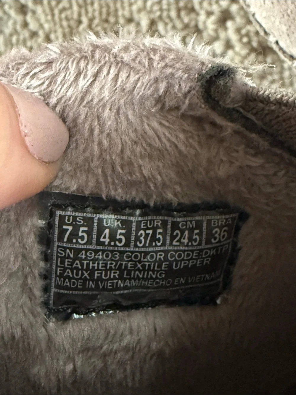 Skechers Bikers Navajo Slip On Sneakers gray leather short boot 49403 7.5
